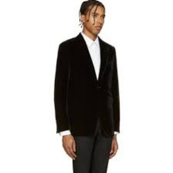 YSL VintageBlack Velvet Sport Coat Jacket